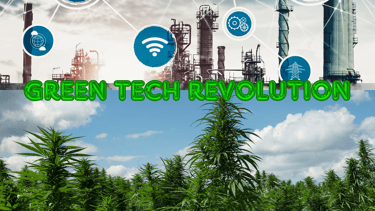 a green tech revolution in the middle of a field