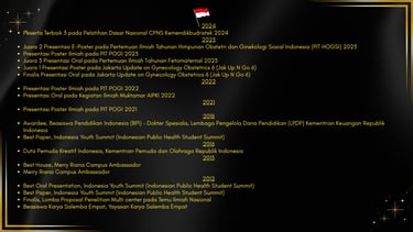 Prestasi & Penghargaan dr. Costan, Sp.OG tingkat Nasional