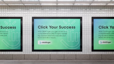 Modern green gradient background graphic design poster.