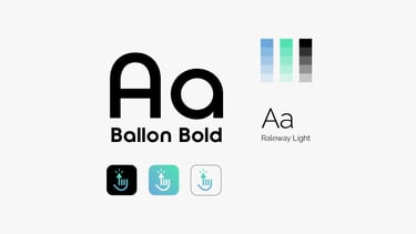 Brand fonts, color palette and app icon design.
