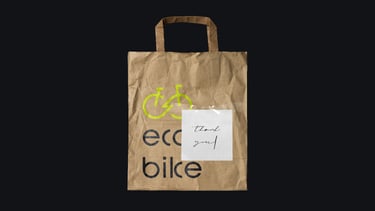 Eco-shop custom craft bag minimalist design.