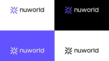 modern ai logo design on different backgrounds.