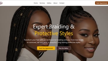 Laure braiding hero section