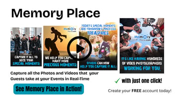 Capture all the photos and videos that your guests take in real time