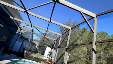 Screen repair service for Florida pool cage
