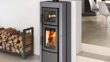 estufa de leña con horno la nordica extraflame ester evo