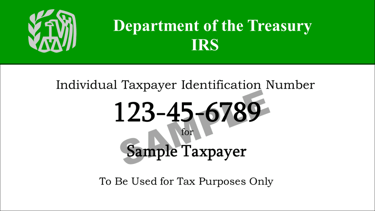 ITIN Number en USA. IRS. Department of the Treasure. Individual Taxpayer Identification number.