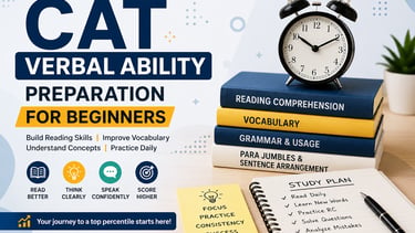 The Image shows the basic requirements for CAT Verbal Ability Preparation for beginners