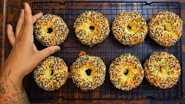 Gluten Free, High Protein-Almond Flour Bagels