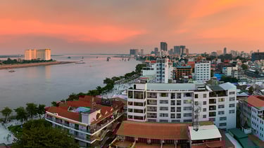 Phnom Penh al atardecer