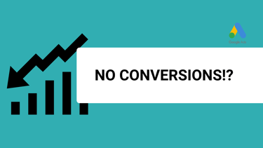 a banner witha a title no conversions and a google ads logo