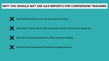google ads conversion tracking advantages over ga4