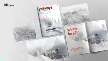 Mockup, DB-Cargo, 3D Visuals, Mitarbeitermagazin