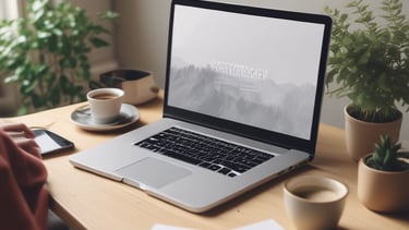 A professional consultation setting with a medical professional sitting at a desk facing a client. The room has a modern aesthetic with white walls decorated with framed certificates. The desk is organized with office supplies, a laptop, and a fruit bowl in the center.