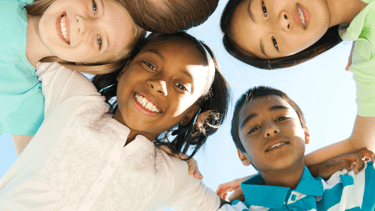 happy children in school