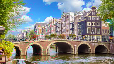 canais de Amsterdam