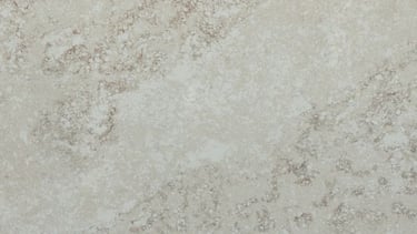 plancha, superficie o cubierta de cuarzo con diseño de vetas cafe y fondo color verde azulado 