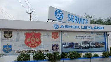 a service center with a sign that says service