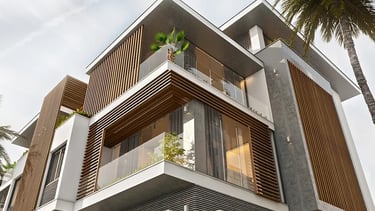 Interior exterior wooden louvers used as stylish makeover