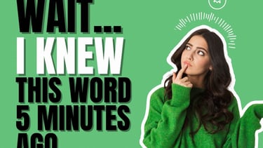 forgetting words in english