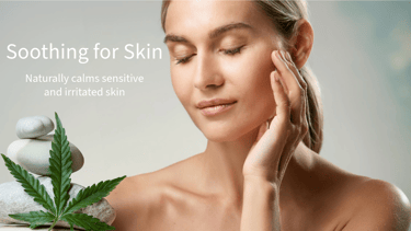 a woman with a cannabis leaf on her face and a cannabis leaf on her face
