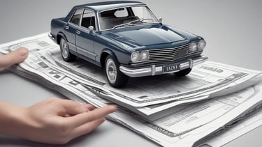 gold round coin on blue car