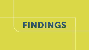 a yellow and white background with the word 'findings"