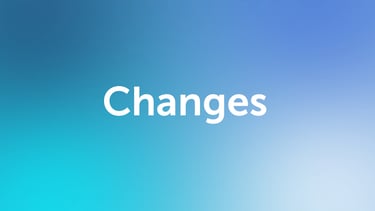 a blue and white background with the word "changes"