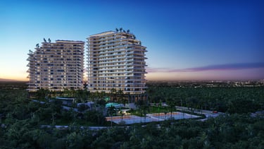 hotel living cancun, branded residences mexico, condos for sale cancun lagoon view, real estate