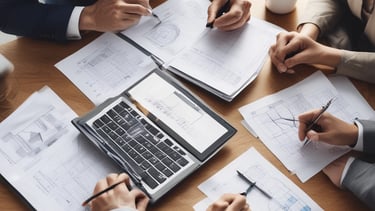 Professional consultant discussing strategies in a modern office
