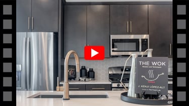 a kitchen with a stainless steel faucet faucet faucet fa