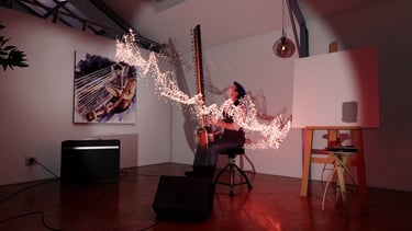 3D-Animation mit Partikeln und Jazzy-Kora-Texturen