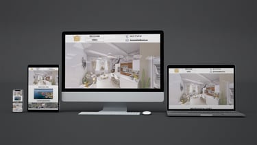 Déclinaison responsive d’une page de vente immobilière sur plan