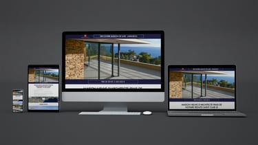 Maquette PC/tablette/mobile d’un site web immobilier VEFA interactif