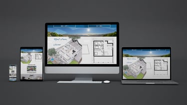 Présentation d’un projet VEFA dans un mockup web adaptatif