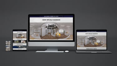 Présentation web immersive d’un bâtiment en VEFA avec détails architecturaux