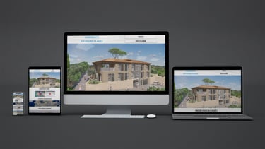 Maquette web 3D d’un projet de résidence neuve consultable sur tous supports