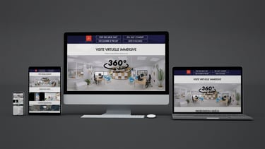 Interface web de vente sur plan 3D sur PC, tablette et mobile