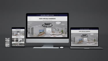 Aperçu d’une page web VEFA responsive pour un programme immobilier 3D