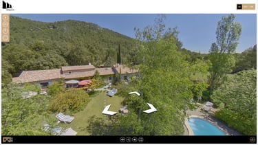 Une vue panoramique aérienne à 360 degrés à Signes, dans le Var