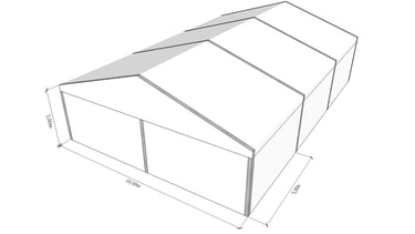 Modulinis paviljonas 10m pločio