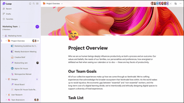 Microsoft Loop Interface