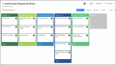 Monday Kanban Board View