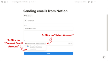 Notion Email Connection