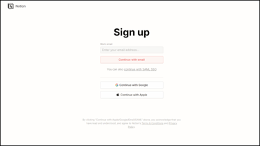 Notion Sign Up