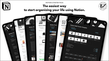 Notion Templates | Notion Starter Pack | Cover