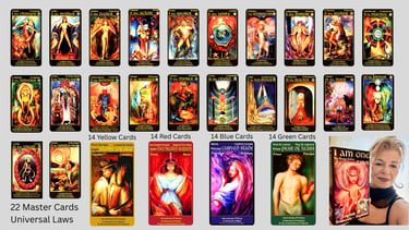 Tarot The 22 Major Arcana function as interpretive portals into lived human experience I Am One Tarot Deck