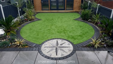 Exotic Modern Dynamic Designer Circle Lawn Tropical Garden Romford, Hornchurch, Upminster, Brentwood