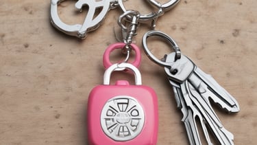 a bunch of keys that are on a hook