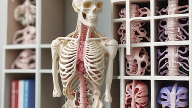 A 3D printed orthopedic model on a white background.